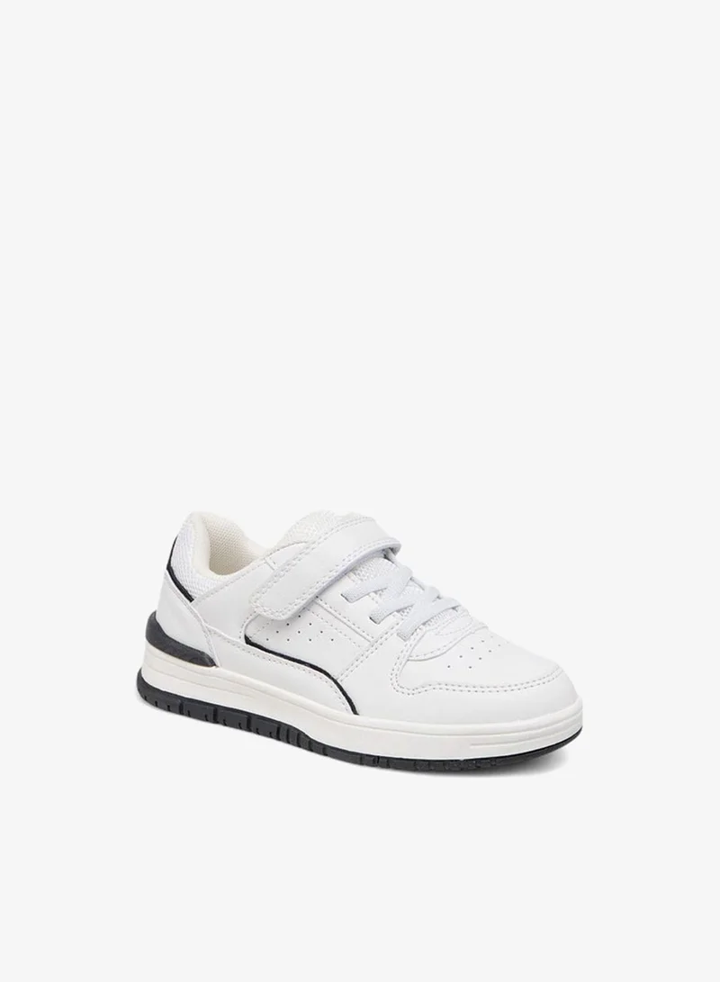 Mister Duchini Boys Panelled Sneakers with Hook and Loop Closure