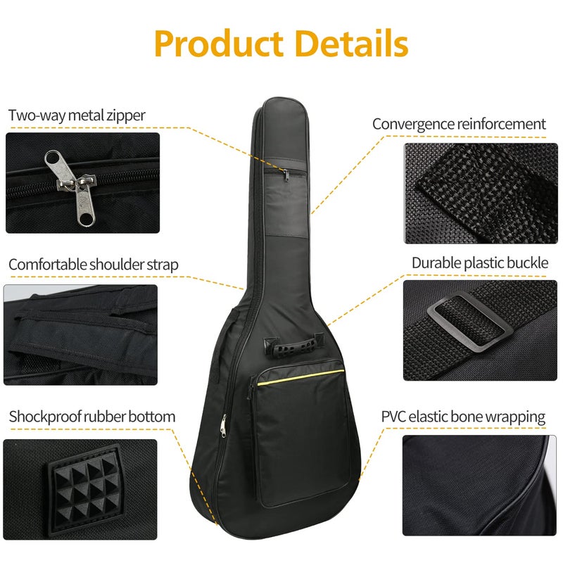 Mdvora 1/2/3 Pack Guitar Bags, 38 40 41 inch Electric Guitar Case, for Acoustic Classical Guitar, Ukulele, Bass Guitar - Image 5