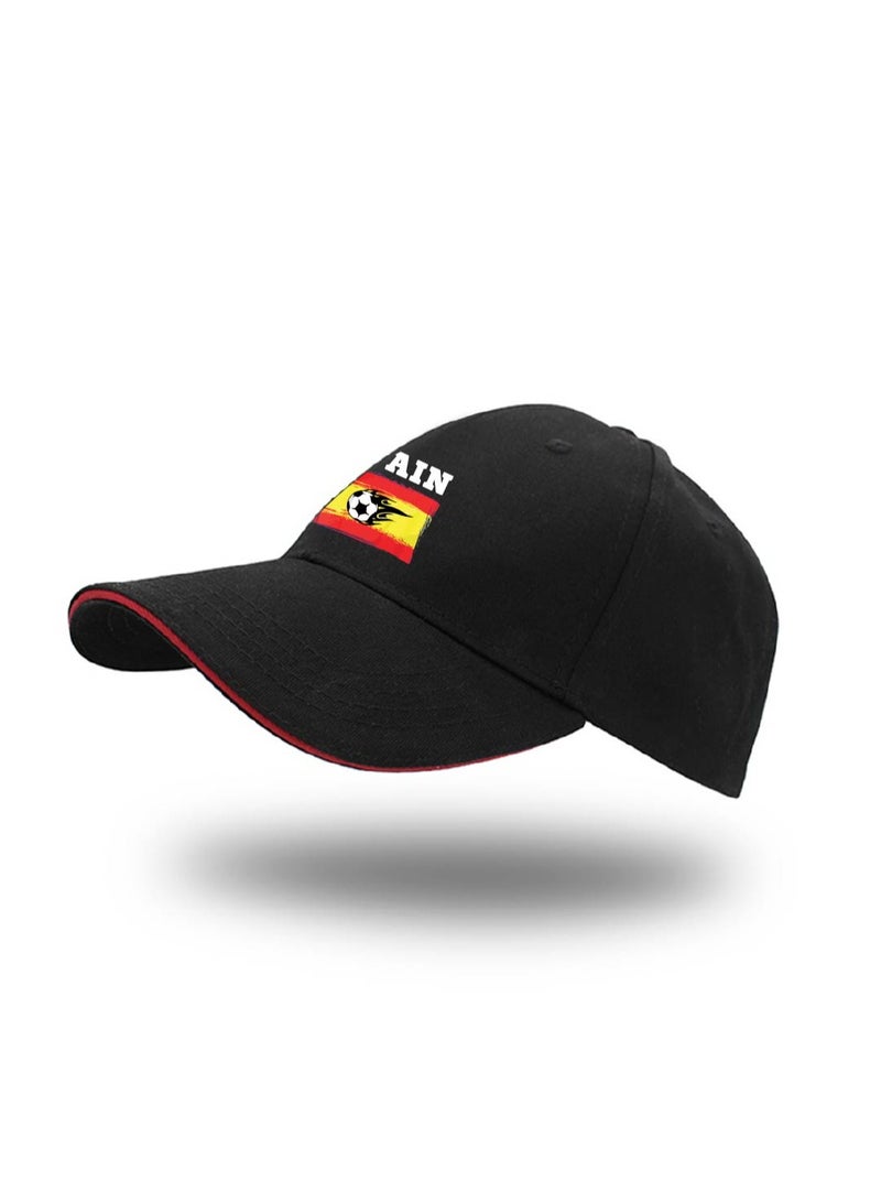 PRINTSHOP4ME Spain Unisex Adult Football Cap For Both Men And Women With Metal Adjustable Buckle Closure-Perfect For Football Fans,Match Days,Outdoor Activities And Everyday Wear - Image 4