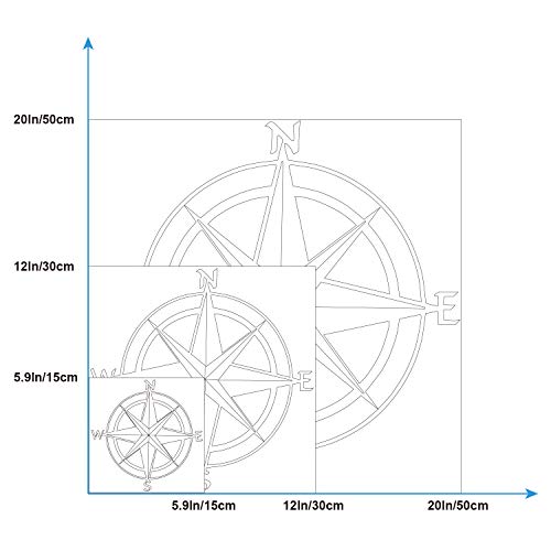 HungMieh Compass Decals, Die-Cut Reflective Car Sticker Off Road with 4 Colors and 2 Sizes Option for Car Window Truck SUV, Holographic Silver, 5.9" - Image 5