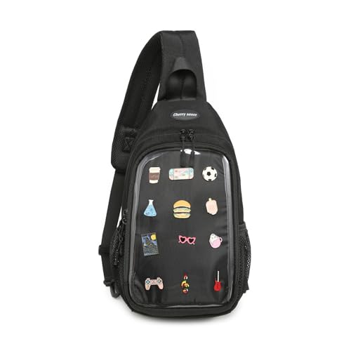 CHERRY SAUCE Kawaii Oxford Ita Bag Pin Display Chest Pack Shoulder Bag Sport Backpack Hiking Daypack - Image 1
