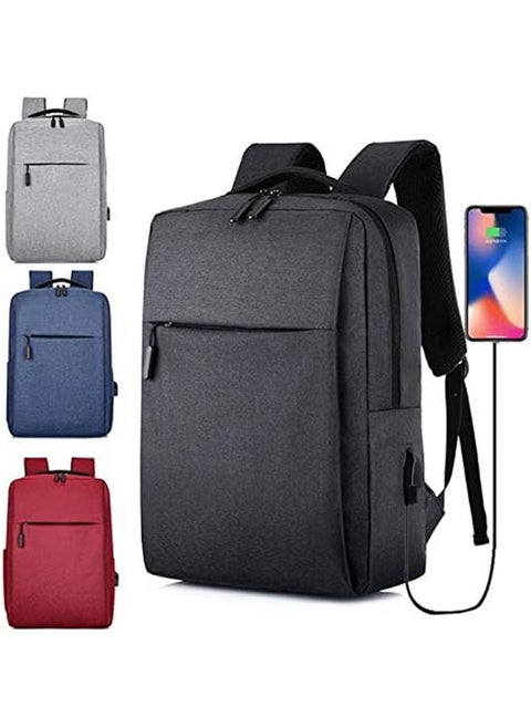 Laptop Backpack with USB Charging Port Water Resistant Slim Travel Backpack with Laptop Compartment, College School BookBag Computer Bag