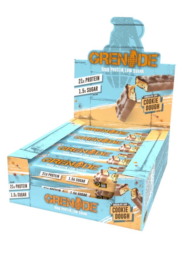 بار بروتين عالي - عجينة البسكويت 60 جرام عبوة من 12