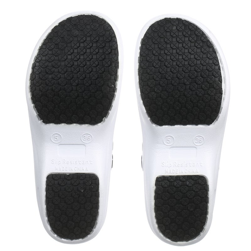EVA Shoes: Size 37 White Lightweight EVA Material For All-day Comfort - Waterproof Design Keeps Feet Dry Anti-slip Sole For Home Work Use - Image 5