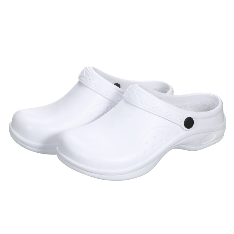 EVA Shoes: Size 37 White Lightweight EVA Material For All-day Comfort - Waterproof Design Keeps Feet Dry Anti-slip Sole For Home Work Use - Image 1