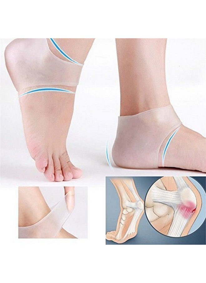 Jiya Enterprise - Gel Heel Socks For Heel Swelling, Pain Relief, Dry Hard Cracked Heel Repair Cream, Foot Care Ankle Support Gel Pad For Unisex - Image 1
