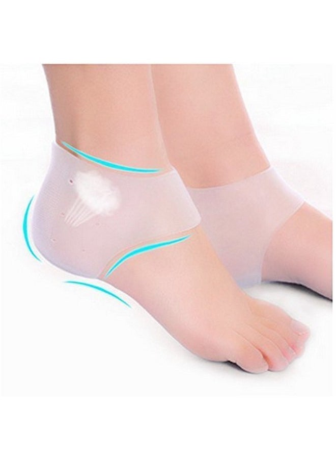 Jiya Enterprise - Gel Heel Socks For Heel Swelling, Pain Relief, Dry Hard Cracked Heel Repair Cream, Foot Care Ankle Support Gel Pad For Unisex - Image 1