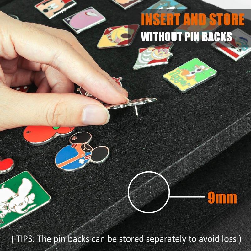 tutata Enamel Pin Display Binder, Pin Boards for Enamel Pin Display, Display and Trade Your Pins, 280 Pin Capacity, Pin Trading Book, Black - Image 5