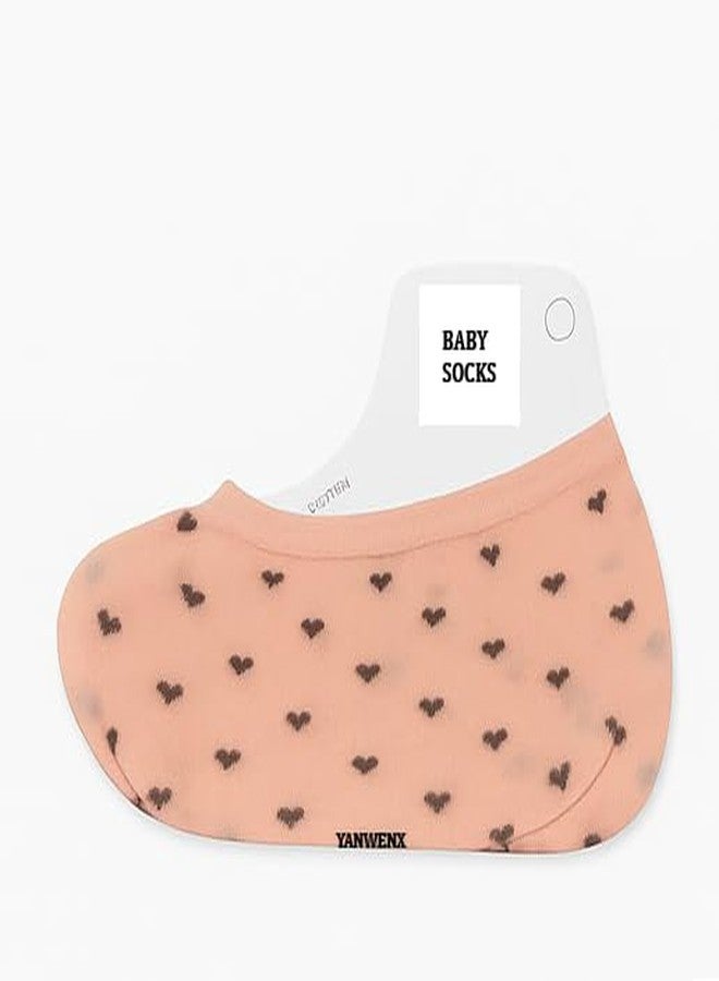 Yanwenx Unisex Kids Loafer Socks - Anti-Slip No-Show Ankle Socks for Boys & Girls | Lightweight Summer Wear 0-6 Months| Pack of 4,Print_A - Image 4