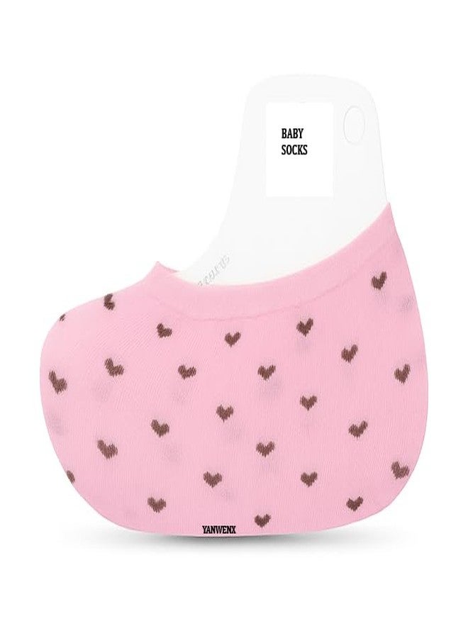 Yanwenx Unisex Kids Loafer Socks - Anti-Slip No-Show Ankle Socks for Boys & Girls | Lightweight Summer Wear 0-6 Months| Pack of 4,Print_A - Image 5