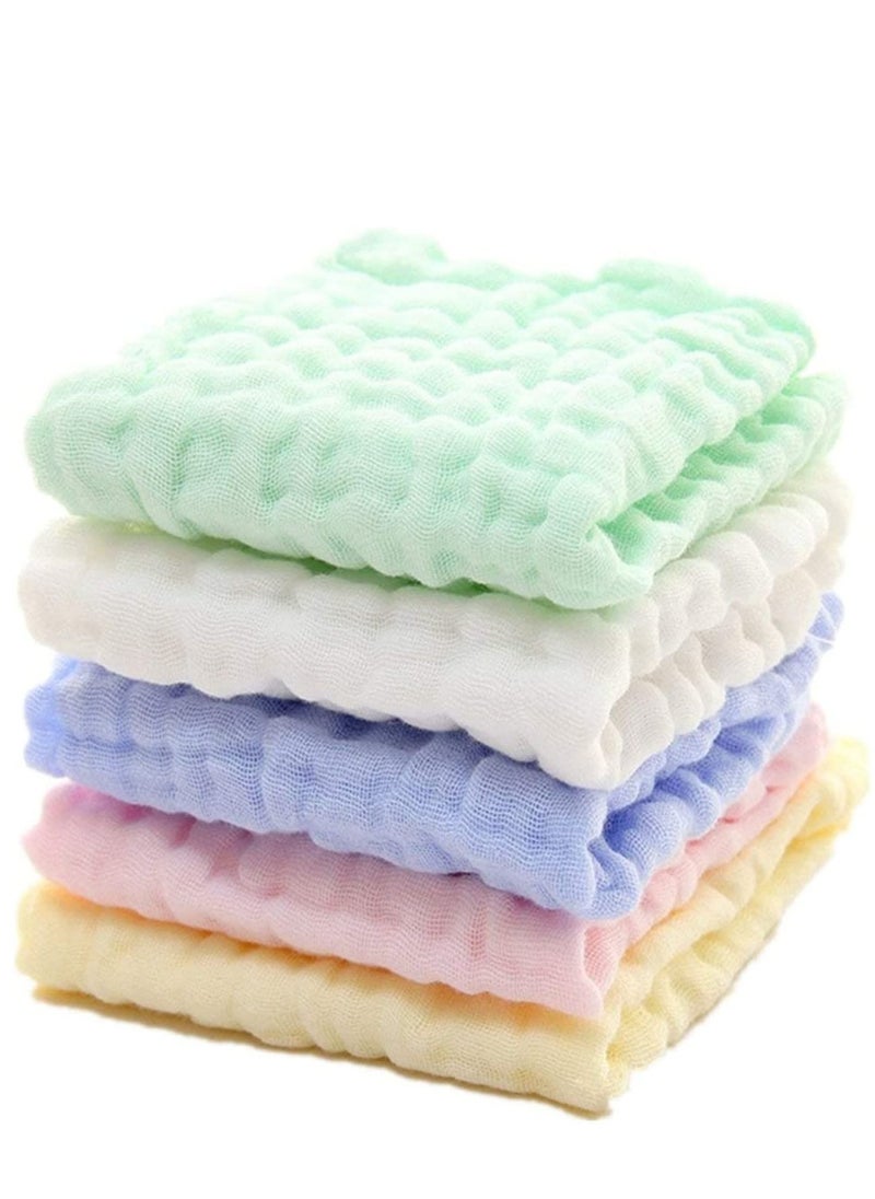 SKY-TOUCH 5pcs Muslin Baby Washcloths And Towels Natural Organic Cotton Baby Washcloths Soft Newborn Baby Towel And Muslin Washcloth For Sensitive Skin  - Image 1
