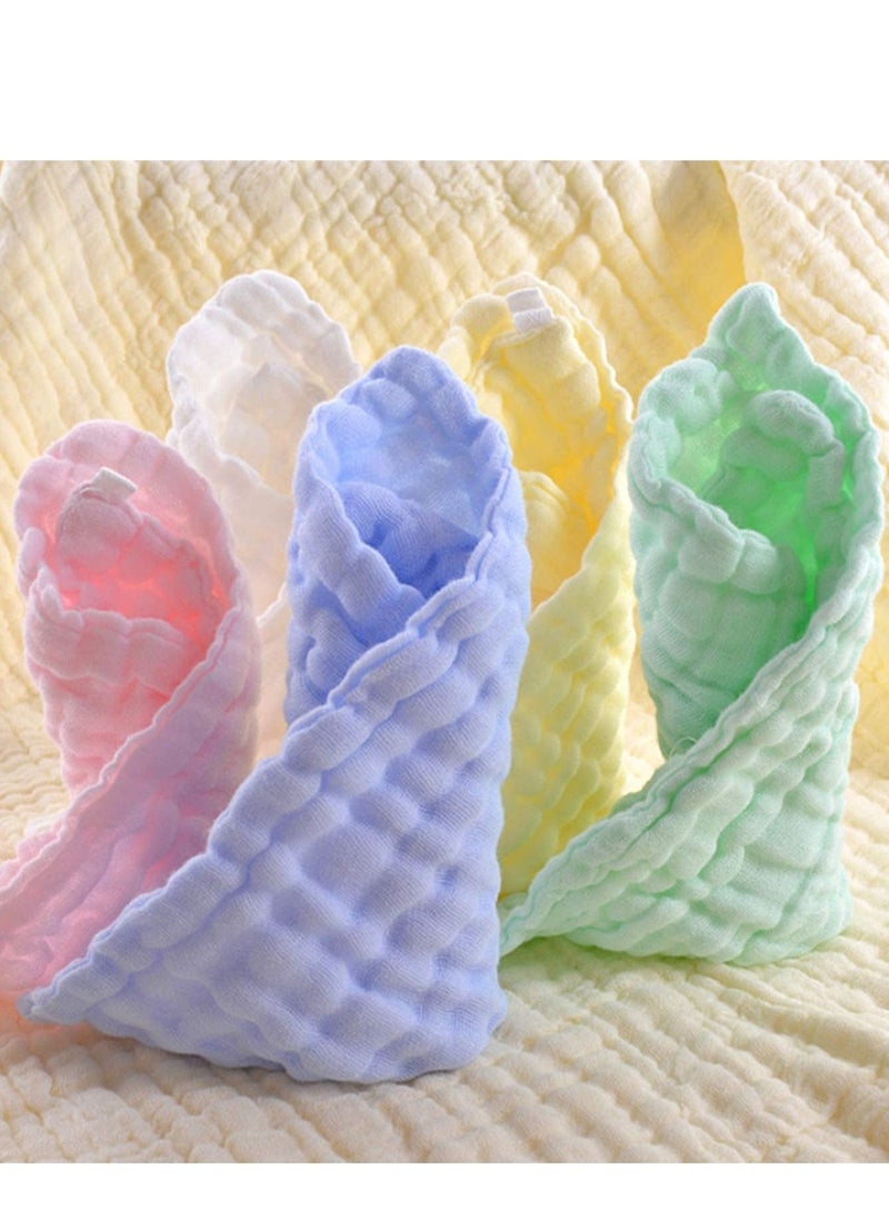 SKY-TOUCH 5pcs Muslin Baby Washcloths And Towels Natural Organic Cotton Baby Washcloths Soft Newborn Baby Towel And Muslin Washcloth For Sensitive Skin  - Image 2