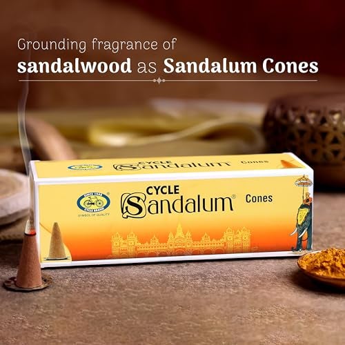 Cycle Pure Sandalum Incense Cones Combo Pack of 4 | Chandan Fragrance | Long Lasting Fragrance Dhoop Cones for Pooja, Rituals, Positive Energy, Relaxation, Meditation - Image 4