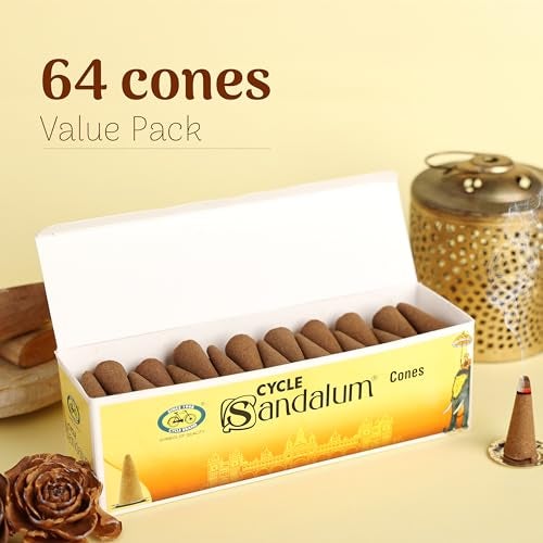 Cycle Pure Sandalum Incense Cones Combo Pack of 4 | Chandan Fragrance | Long Lasting Fragrance Dhoop Cones for Pooja, Rituals, Positive Energy, Relaxation, Meditation - Image 2