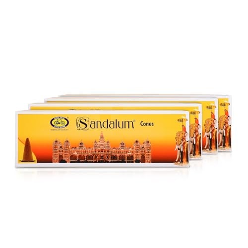 Cycle Pure Sandalum Incense Cones Combo Pack of 4 | Chandan Fragrance | Long Lasting Fragrance Dhoop Cones for Pooja, Rituals, Positive Energy, Relaxation, Meditation - Image 1
