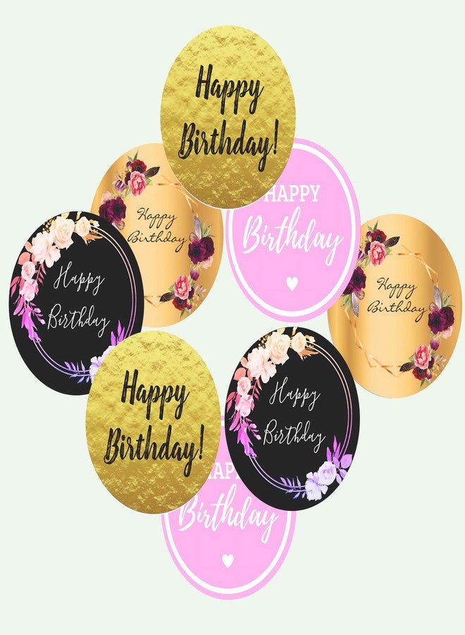 SLGIFT Vinyl Happy Birthday Theme Sticker, Self-Adhesive Vinyl Stickers, 40 Pieces, 2 x 2 Inches Round Sticker, 4 Unique Designs, R189 - Image 3