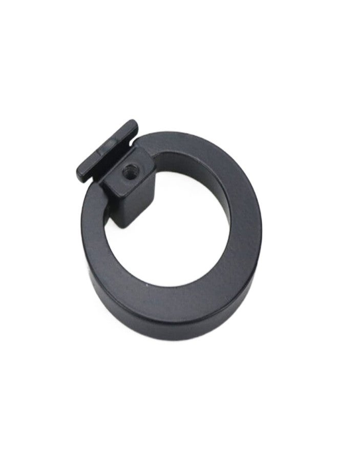 FarBoat 4 Pcs Square Base Drop Ring Pull Handles Zinc Alloy 40mm Diameter Round Drawer Pulls Dresser Pull Knobs (Matte Black) - Image 5