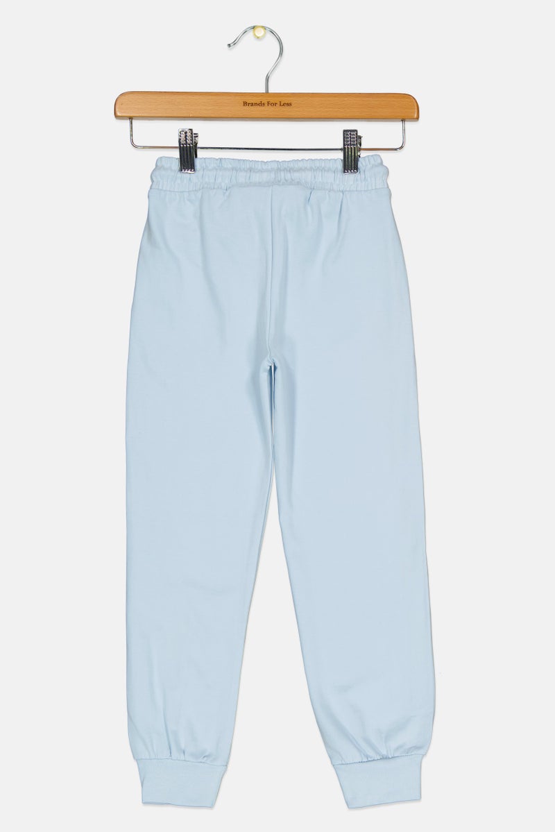 Looney Tunes Toddlers Girl Graphic Print Jogger Pants, Light Blue  - Image 2
