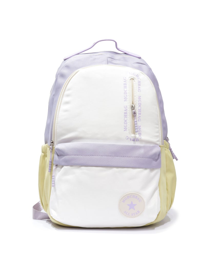 ALL STAR casual unisex school backpack made of high quality nylon purple - Image 1
