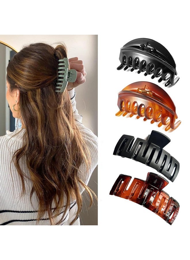 BIRDWARE Hair Clutcher Claw Clip Stone Butterfly Clips Hair Clips For Women & Girls (Pack Of 4 Bigsize Multi Color Acrylic Material) - Image 1