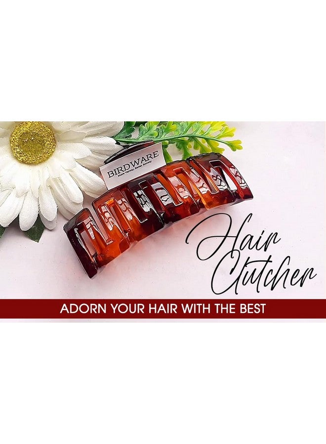 BIRDWARE Hair Clutcher Claw Clip Stone Butterfly Clips Hair Clips For Women & Girls (Pack Of 4 Bigsize Multi Color Acrylic Material) - Image 3