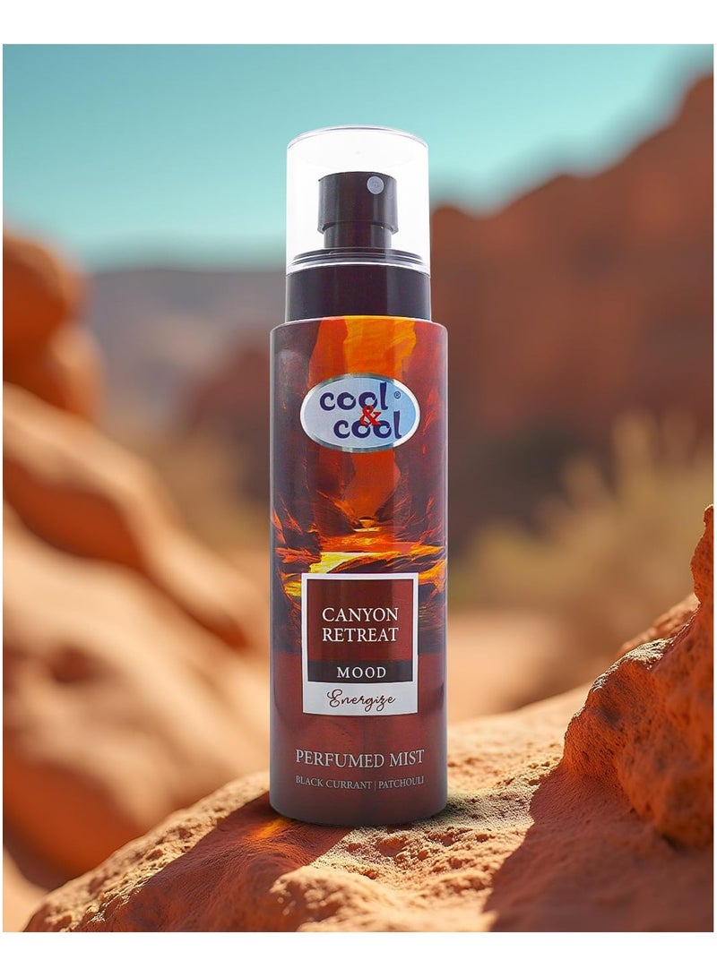 Cool & Cool Perfumed Mist Canyon Retreat 250ML – Black Currant & Patchouli,Energizing Body Mist for Men & Women - Image 4