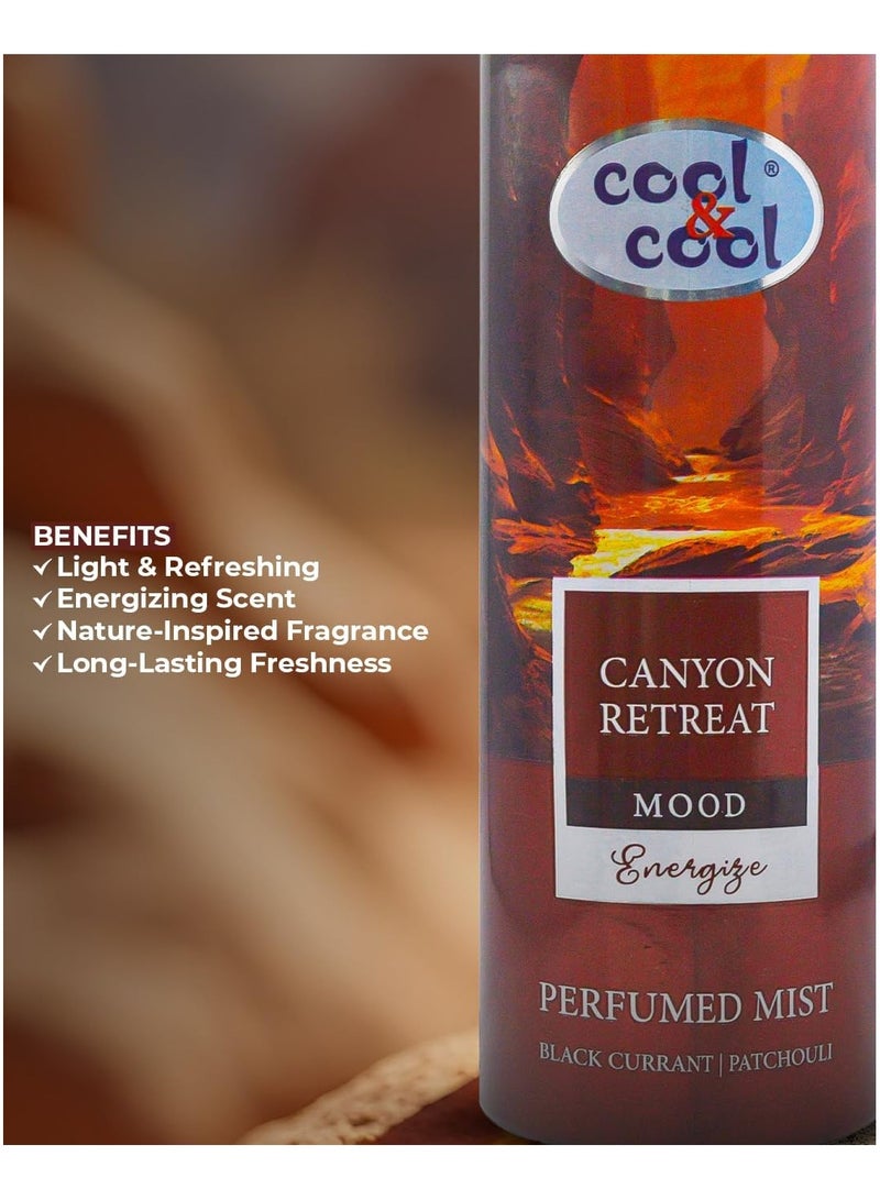 Cool & Cool Perfumed Mist Canyon Retreat 250ML – Black Currant & Patchouli,Energizing Body Mist for Men & Women - Image 5
