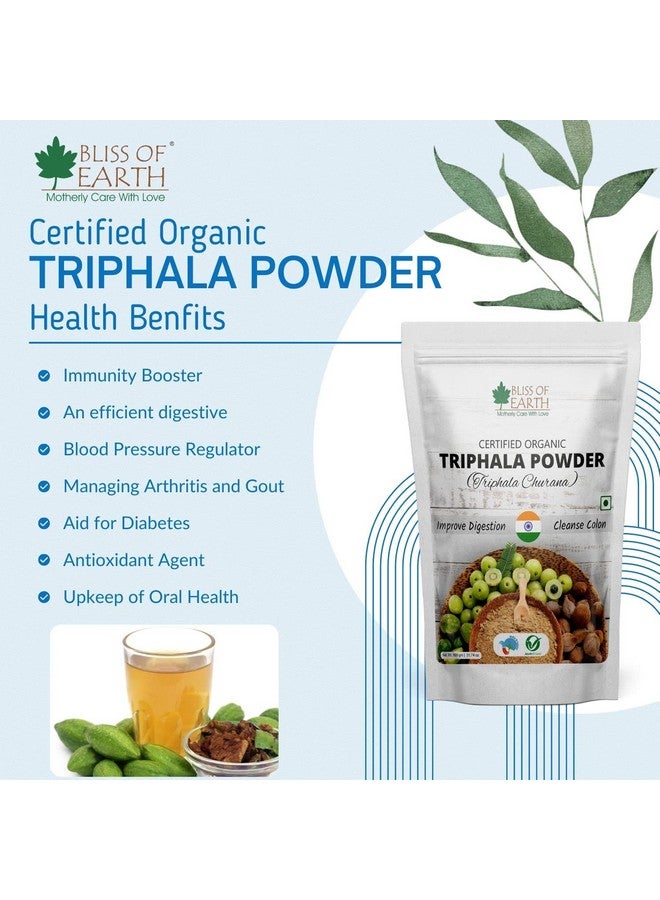 Bliss of Earth Organic Triphala Powder Churan 100% Pure Ayurvedic Herbal Blend Helps for Detox & Digestion Boost Immunity 2x 400gm - Image 3