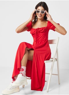 Ginger Square Neck Tie Up Dress  - Image 1