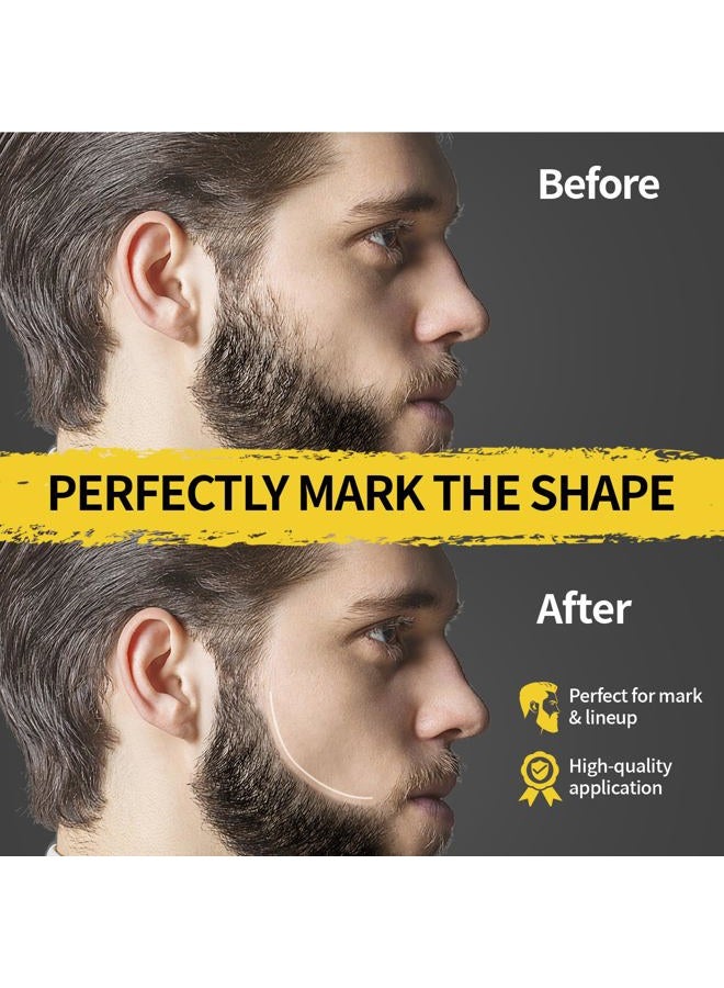 Noerrors 12Pcs Barber Pencil White Beige Skin Tone Magic Hairline Pencils Set Beard Guide Pen with Sharpener Barber Chalk for Lineup Edge Hair Design Shaping Trace Makeup Tool for Men - Image 5