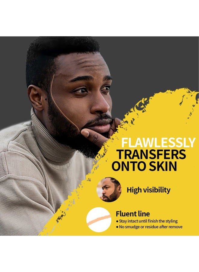 Noerrors 12Pcs Barber Pencil White Beige Skin Tone Magic Hairline Pencils Set Beard Guide Pen with Sharpener Barber Chalk for Lineup Edge Hair Design Shaping Trace Makeup Tool for Men - Image 4