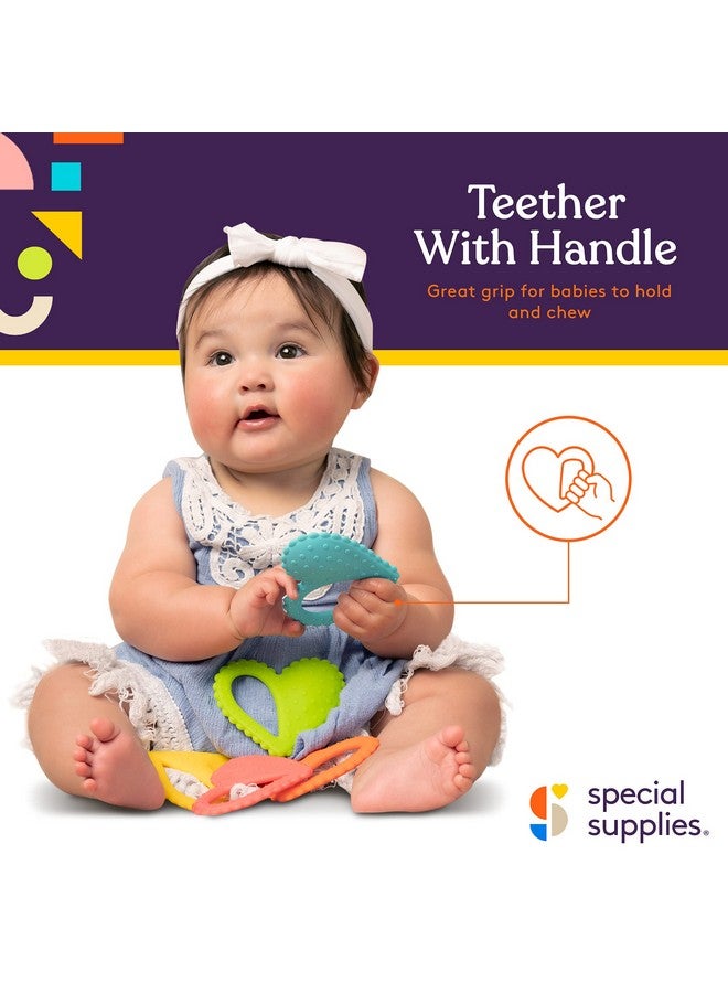 Special Supplies Teether Heart Spoon Oral Motor Therapy Tools Textured Stimulation And Sensory Input Treatment For Babies And Toddlers Bpa Free Silicone Dual Use Spoon Plus Teether - Image 3