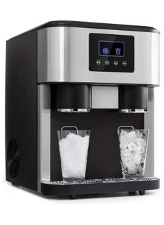 Ice Maker, 3-in-1: Ice Cubes, Crushed Ice, Cold Water, 2 Ice Cube Sizes, 15-18kg/24h, LCD Display, 1.8L Tank