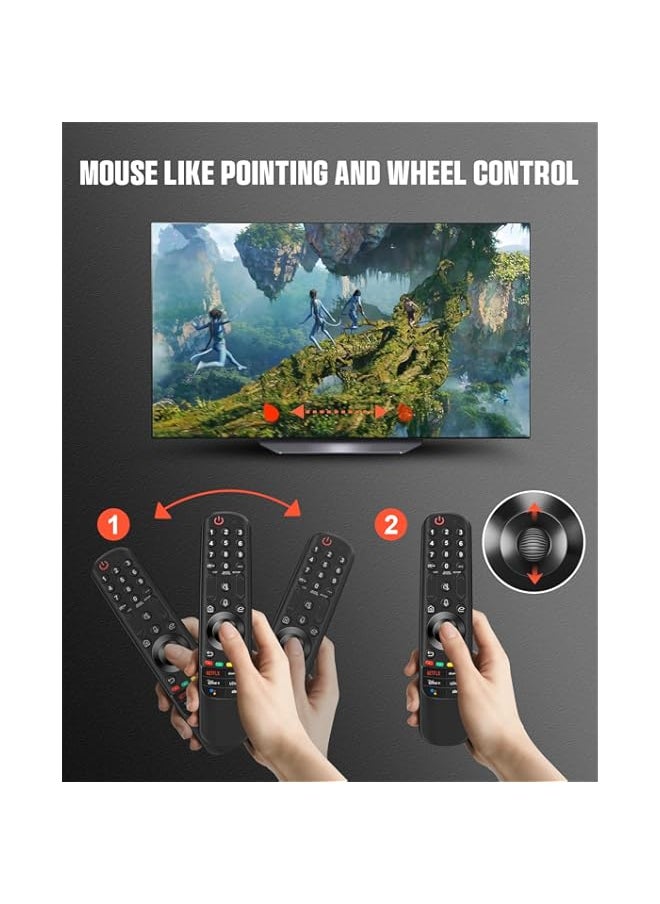 HuHa - KJDiSRPin Magic Remote for LG Smart TV Remote Control Replacement with Pointer and Voice Function Compatible for LG 2021 2022 UHD OLED QLED NanoCell 4K 8K Smart TVs (MR22GA MR22GN) - Image 1