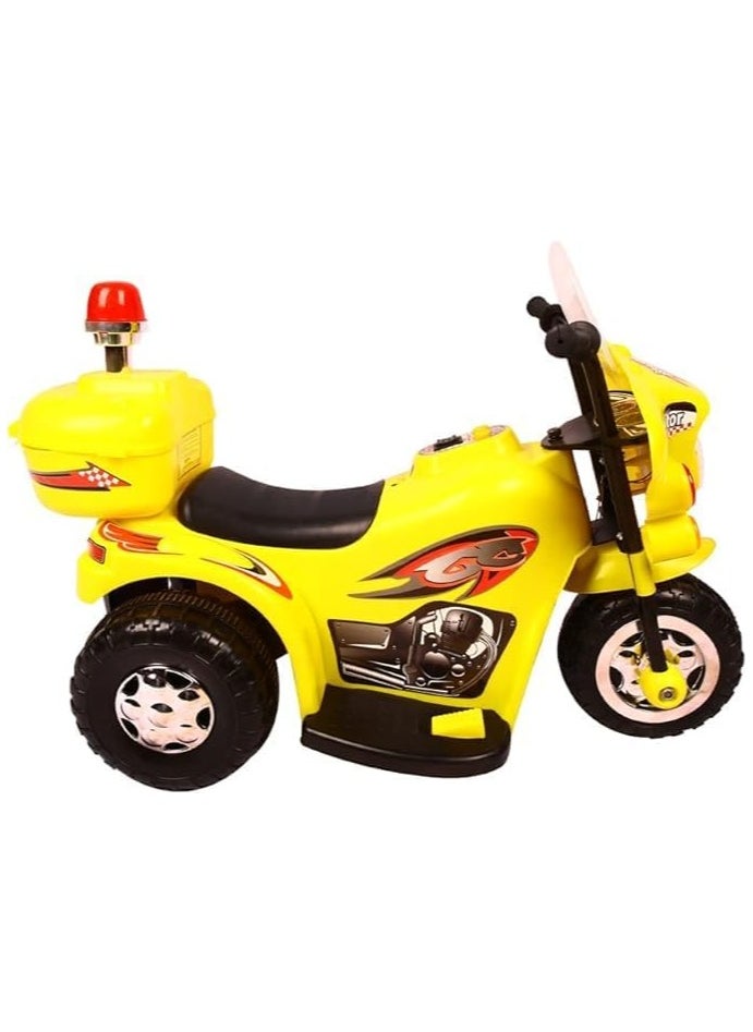 AL BADER Children's Electric Motorcycle, Can Ride on Tricycles for Boys and Girls, Small Size Motorcycle, Ride on bike, 6V Battery, Police Lights and Sounds, Suitable for 2-5 Years Old, (Yellow).  - Image 3