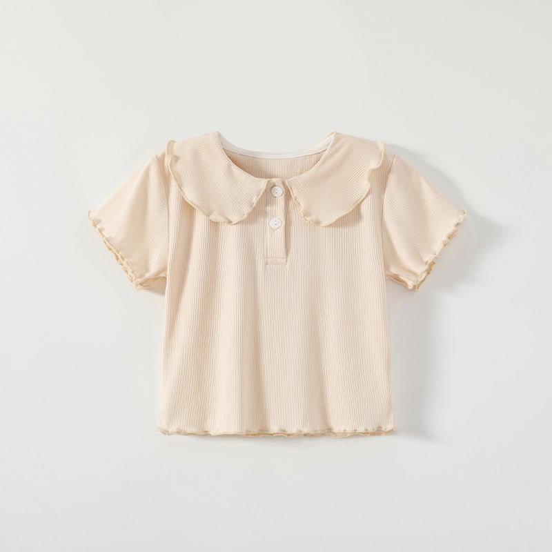 Girls Short-Sleeved T-Shirt Summer Baby 2025 New Style Kidsren's Versatile Tops Baby Girl Bottoming Shirt Summer - Image 1