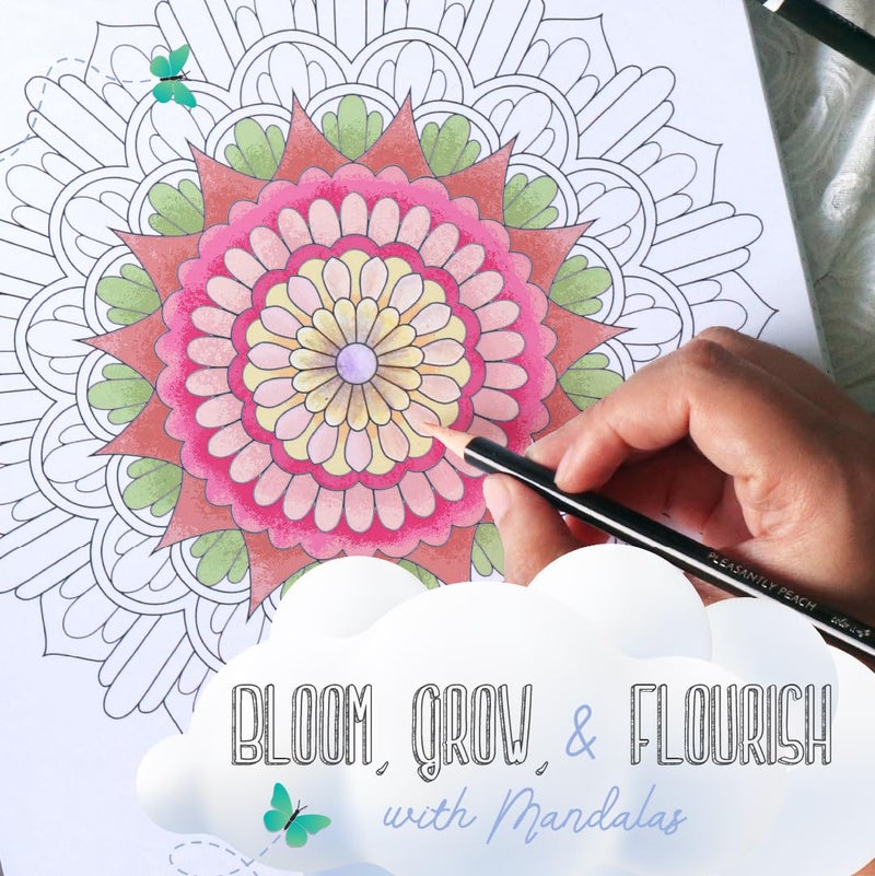 ColorIt Mandalas to Color, Volume VIII Adult Coloring Book 50 Floral and Geometric Mandala Patterns and Designs, Spiral Binding, USA Printed, Lay Flat Hardback Book Cover, Ink Blotter - Image 3