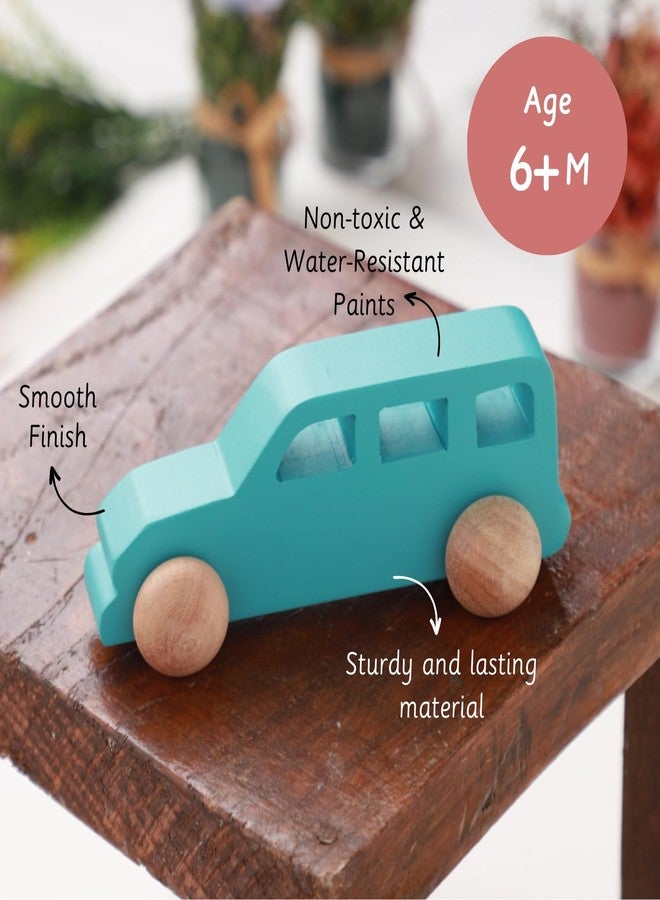 Ariro Wooden Jeep for Toddlers and Infants | Push Wooden Vehicle Toy | 6M-3Y | Helps Child in Grip Strength, Hand-Eye Coordination - Image 4
