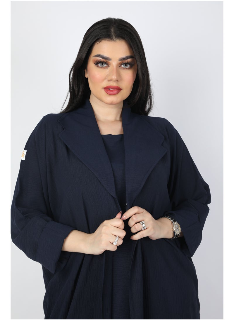 فول جوي - طقم عباية   مكون من  ثلاث قطع  مصنوع من قماش التريب الامريكي - Image 1