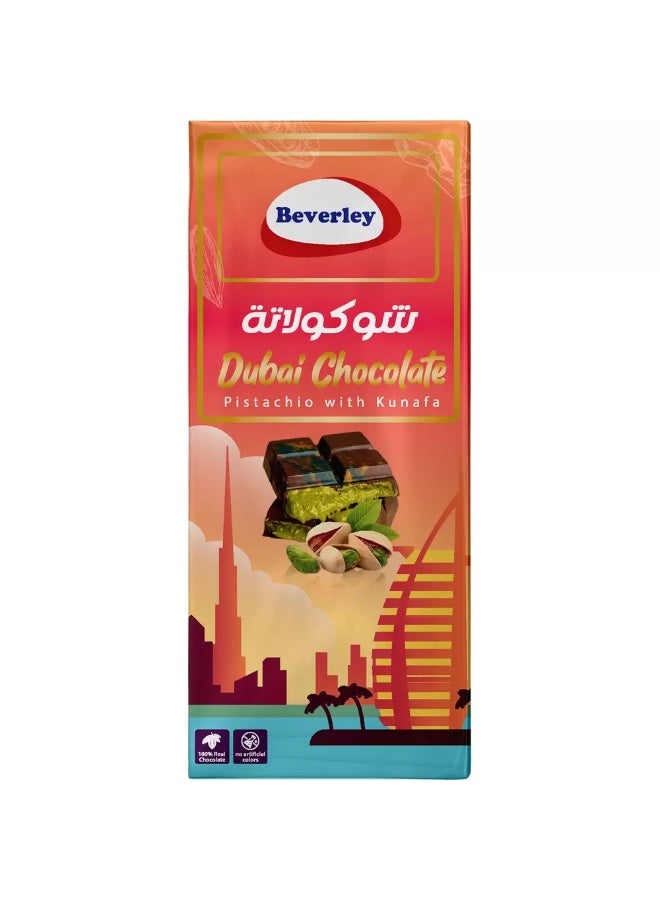 Beverley Luxurious Dubai Viral Kunafa Milk Chocolate With Pistachio And Kunafa- 200gms