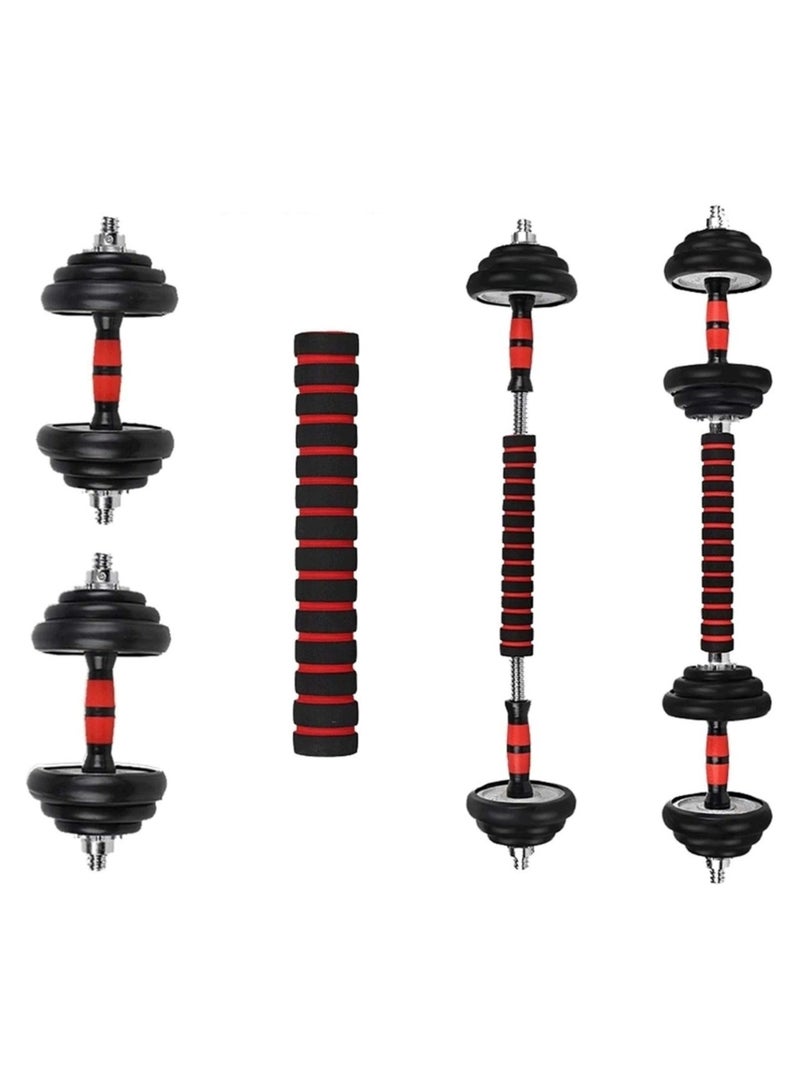 Huitich Black Heavy Duty PVC Dumbbells Set 30kg with Cement Core - Image 1