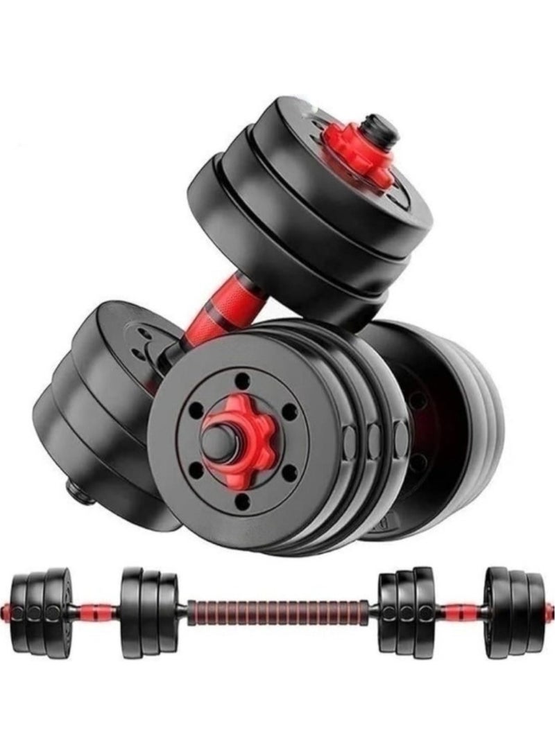 Huitich Black Heavy Duty PVC Dumbbells Set 30kg with Cement Core - Image 2