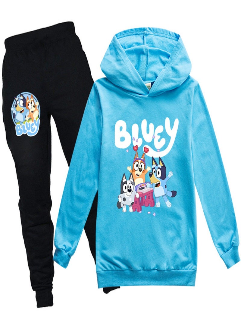 BLUEY Unisex long Sleeve Stylish Top hoodie cotton sweatshirts for Boys Girls Kid Children - Image 1