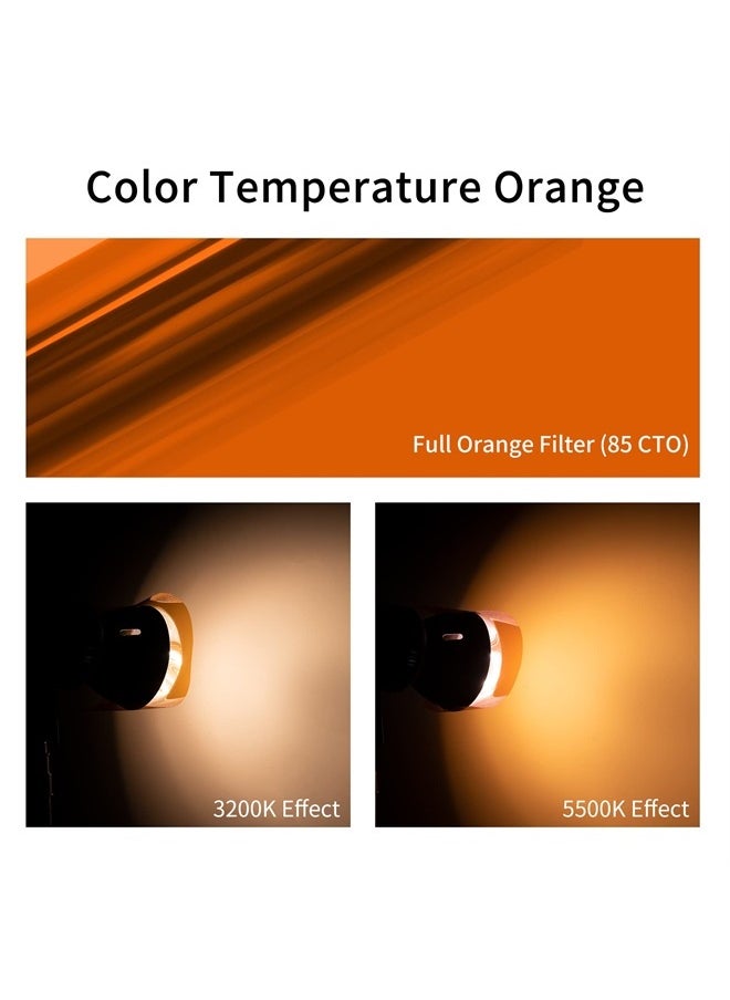 Meking - 16x20 inches Lighting Gels CTO Photo Lights Gel Filters Transparent Color Correction Light Sheets for Photography Red Head Strobe Flashlight (Orange) - Image 1