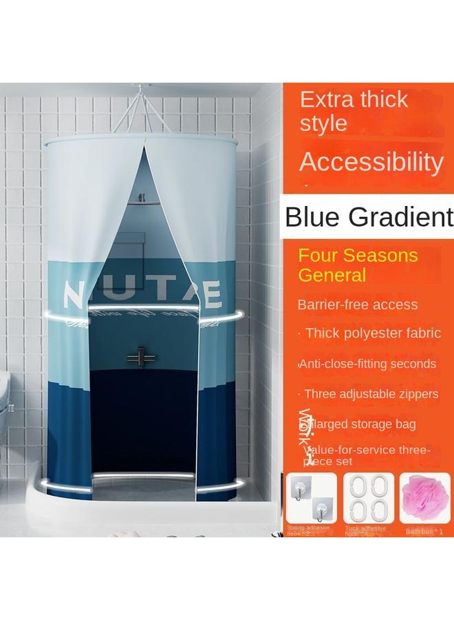 Bluejw Bath Cover Cotton Extra Thick Household Thickened Bath Artifact Fully Enclosed Waterproof Winter Bathroom Insulation Cover Warm Shower Curtain - Image 1