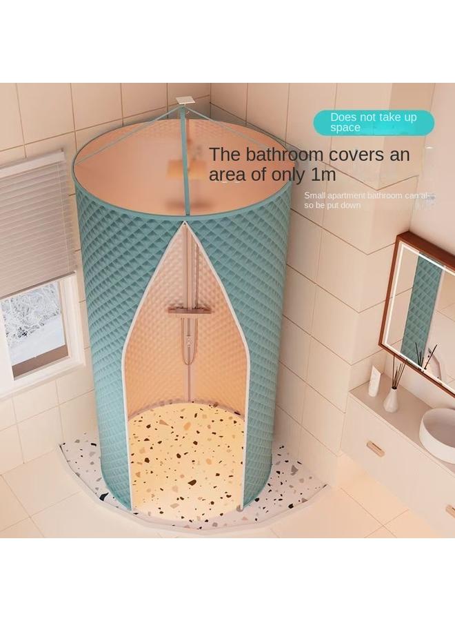 Bluejw Bath Cover Cotton Extra Thick Household Thickened Bath Artifact Fully Enclosed Waterproof Winter Bathroom Insulation Cover Warm Shower Curtain - Image 3