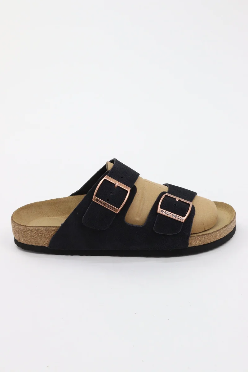 Walk Well Walk Well Genuine Suede Leather Slides