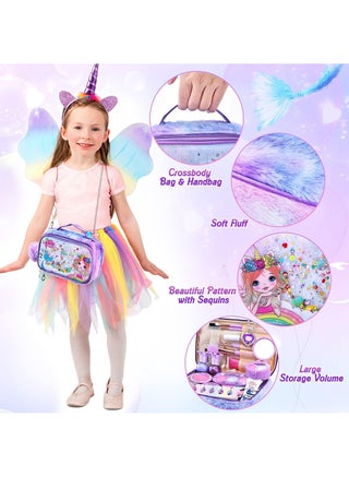 Kids Makeup Kit for Girls, Unicorn Makeup Set, Real Washable Make up Kit for Little Girl Princess Toddler Makeup for Kid Birthday Gifts Unicorn Toys for Girls - view 3