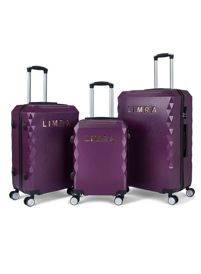 LIMRA A travel bag set consisting of 3 luggage bags maroon/black