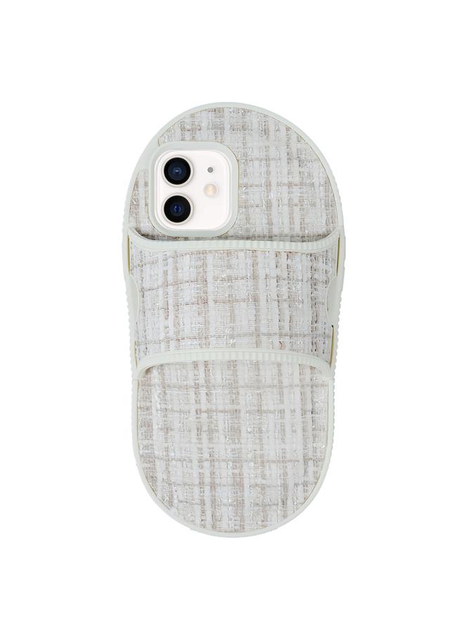 زبون جراب لهاتف iPhone 12 بتصميم حذاء من الفلانيل الإبداعي مصنوع من مادة TPU - Image 1